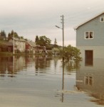 Flommen mot sykkelverkstedet