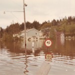 Flom i Fetsund sentrum 1967